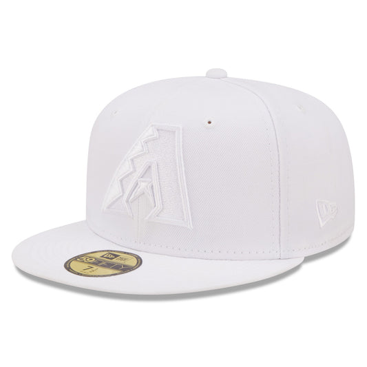 Arizona Diamondbacks New Era White on White 59FIFTY Fitted Hat